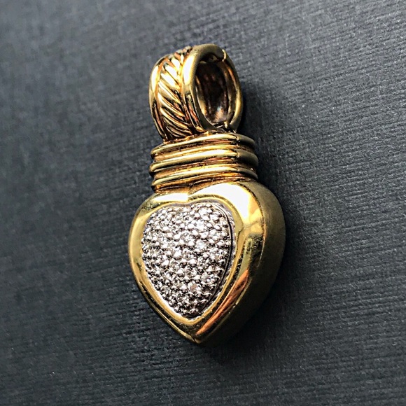 18 Karat Yellow Gold Pavé Diamond David Yurman - Picture 2 of 3